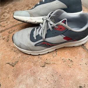 Saucony Kids Gray and Red Sneakers